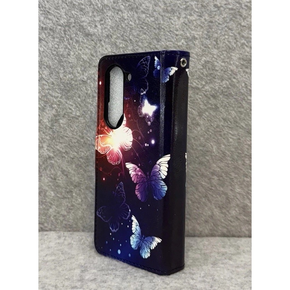 Phone Case Samsung Galaxy Z Fold 6 Case Hinge Cover Butterfly Wallet Phone Case - Picture 7 of 11
